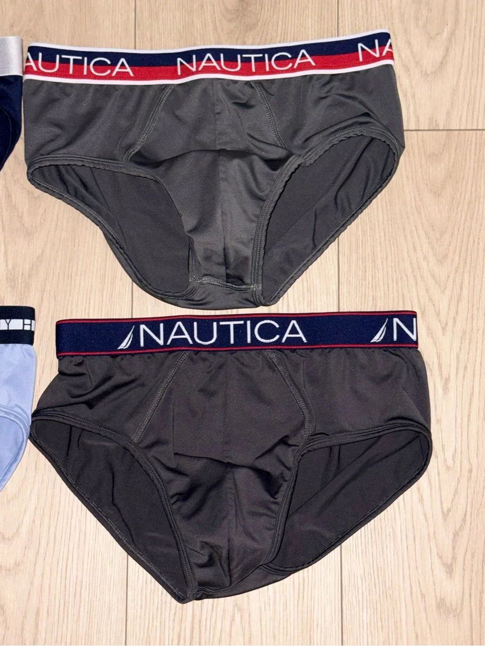 Calvin Klein Men's Medium Navy Boxer Briefs with Silver Logo Waistband Lot of 4